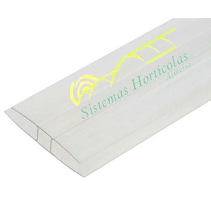 Perfil H para placa de 4mm. y 6mm. de policarbonato. Longitud 6m. Sistemas Hortícolas Almería