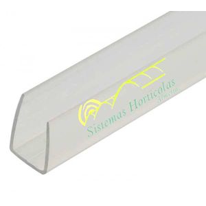 Perfil U para placa de 4mm. y 6mm. de policarbonato. Longitud 2,10m. Sistemas Hortícolas Almería